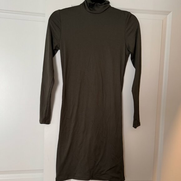 Bumpsuit Maternity Green S Turtleneck Dress - Picture 1 of 2